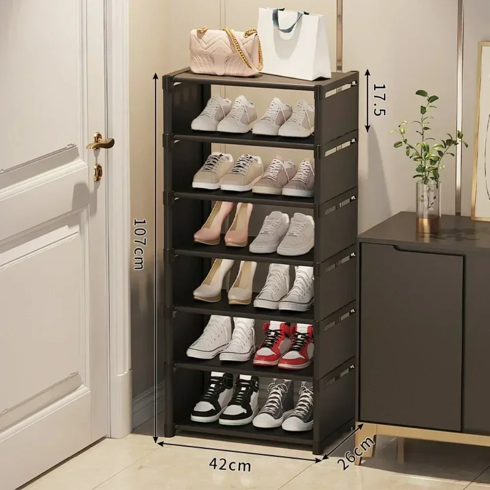 Multi-Layer Shoe Rack Dormitory Household Simple Fashion Dustproof Shoe Rack Space-Saving Simple Stackable Shoe Racks