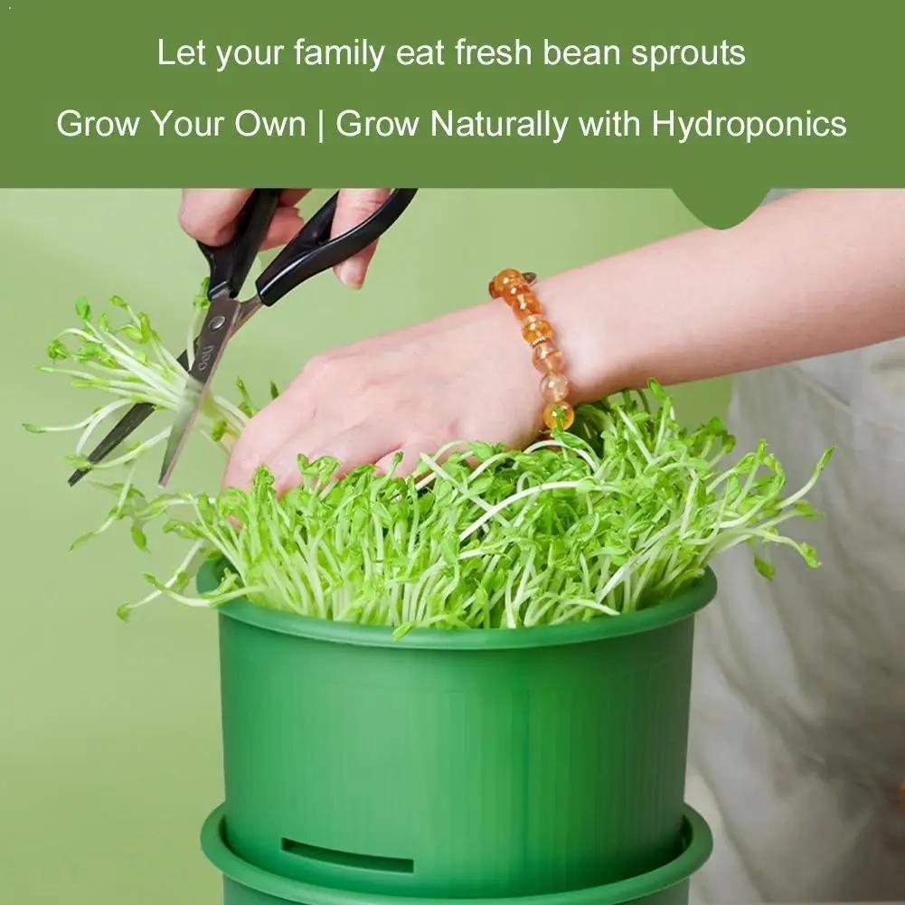 DIY Bean Sprout Nursery Pots Plastic Split Structure Healthy Food Sprouter Ventilated Stackable Bean Sprout Grower