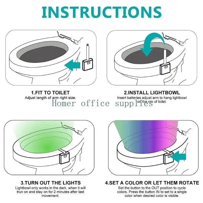 K43B Light igienico LED LED Human Induzione Night Light Lid Hanging Lample