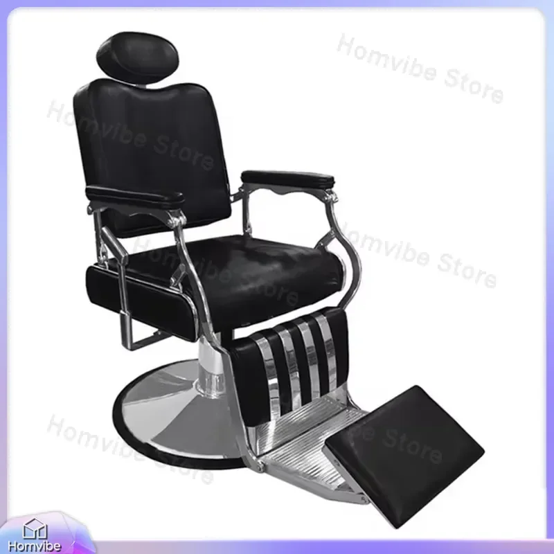 for Cross-border exclusive retro barber chair men oil head shaving chair hair salon reclining barber chair