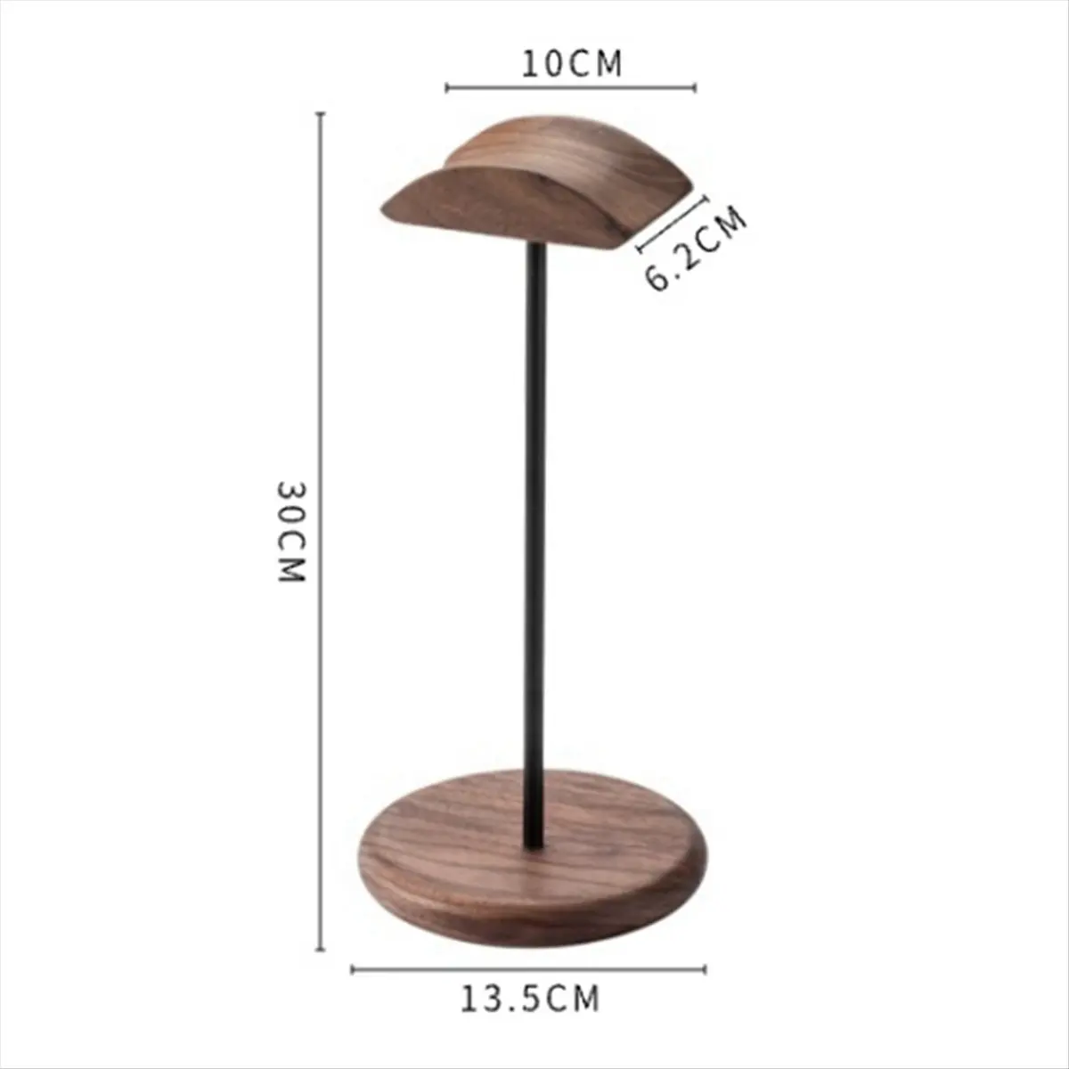 [N11R} Headphone Stand Black Walnut Solid Wood Headphone Stand Head-Mounted Wooden Headphone Stand Simple Display Stand
