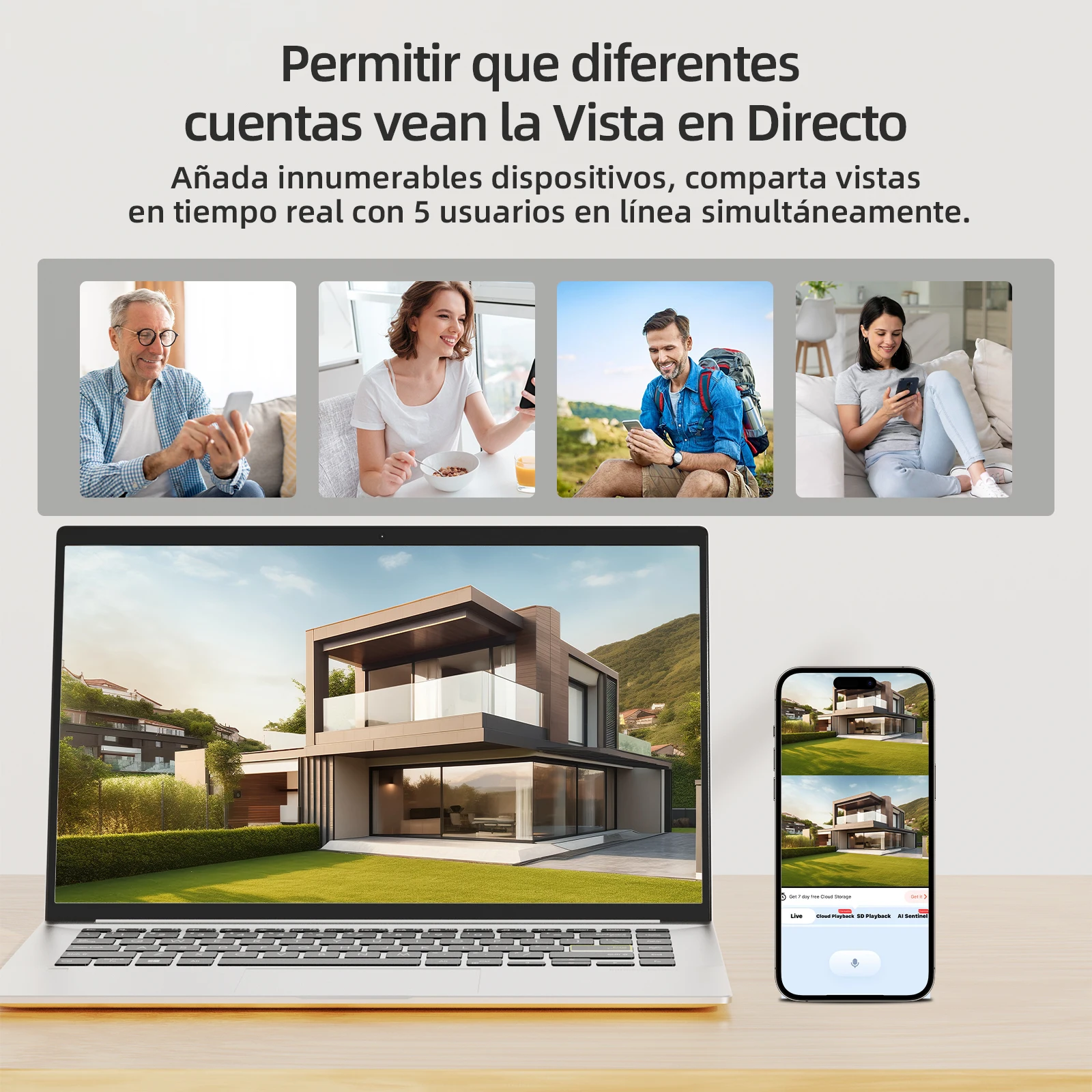 كاميرا مراقبة واي فاي خارجية: تصميم مزدوج العدسة، تعمل بالطاقة الشمسية (مع لوحة وبطارية)، مناسبة للتلفزيون الدائرة المغلقة #5