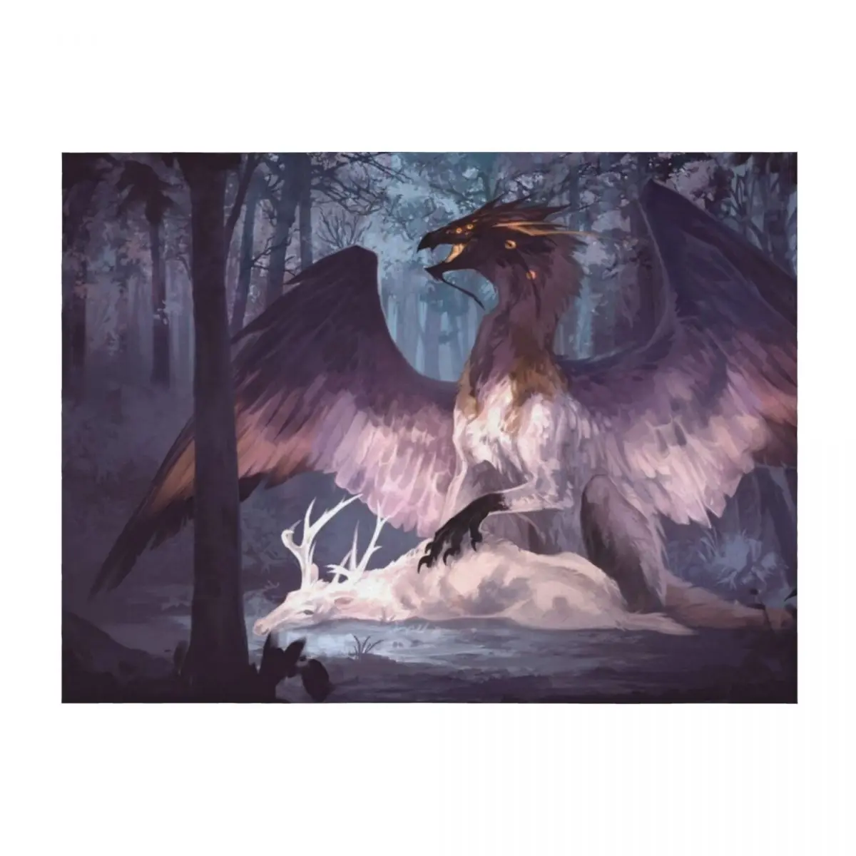 

Fallen Angel Throw Blanket halloween Loose Camping Beach Blankets