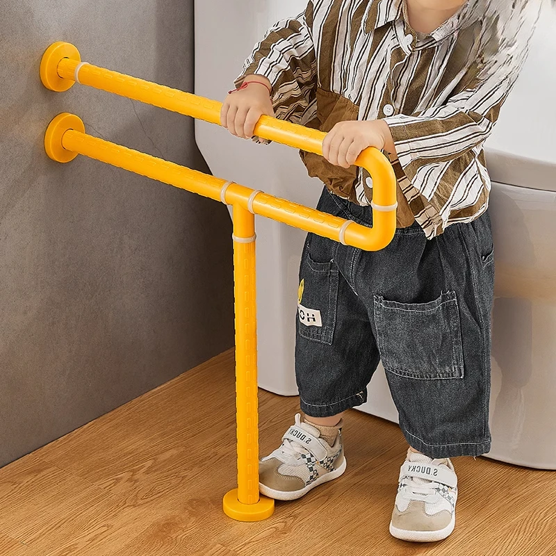 

Противоскользящие поручни для унитаза из нержавеющей стали, настенные светящиеся поручни для ванной комнаты для детей, поручни для инвалидов, ручка