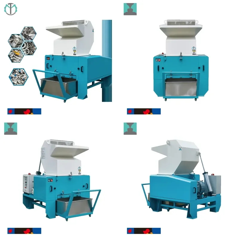 100-400KG/H High Efficiency Waste Plastic Crusher Bottle Water Inlet Material Bypass Product Shell Recycling Crusher