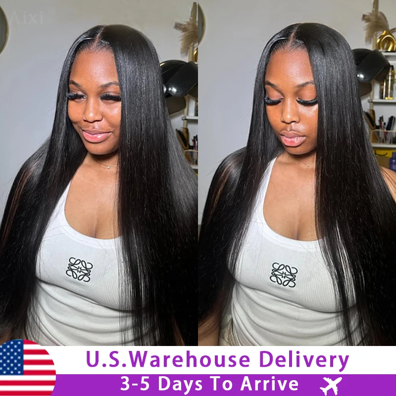 

Парик из натуральных волос 13x4 13x6 Bone Straight с прозрачной кружевной основой, 30-38 дюймов, предварительно проработанный, для женщин