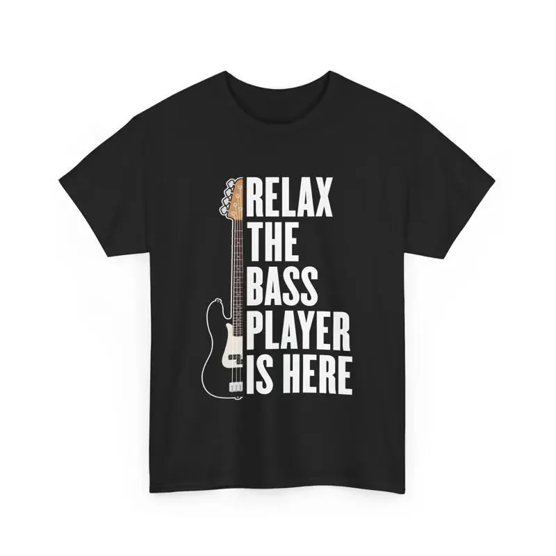 Entspannen Sie sich, der Bassist ist da. T-Shirt BassisT. Lustige Musiker-Musik.