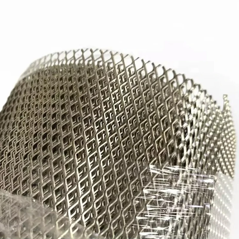 Titanium Expanded Mesh with Diamond Hole 5x10mm Cut Welded and Bended Custom Processing Services