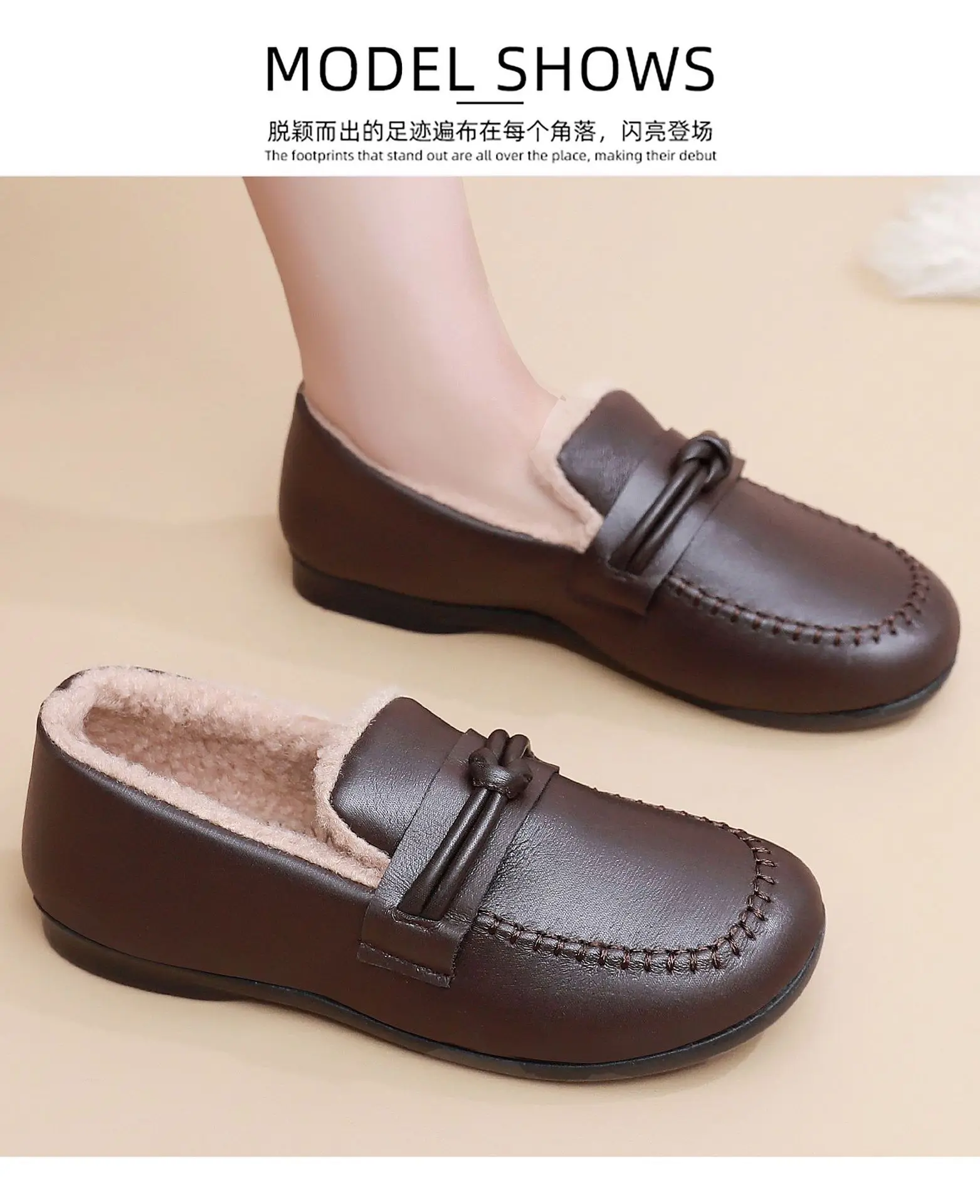 Damen-Winterschuhe, neue rutschfeste, wasserdichte Baumwollstiefel, beliebte modische Freizeit-Baumwollschuhe – Detail 16