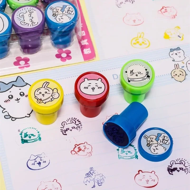 10 قطعة/المجموعة أنيمي الكرتون Chiikawas شخصية Hachiware Usagi الأجهزة الطرفية الإبداعية لطيف ختم هدية نمط ختم هدايا عيد الميلاد