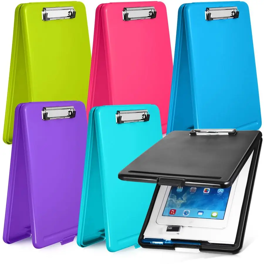 

Пластиковый планшет-клипборд для хранения документов, 9,5 x 13,5 дюймов, сверхпрочный, складной, с отделением для хранения, для медсестер