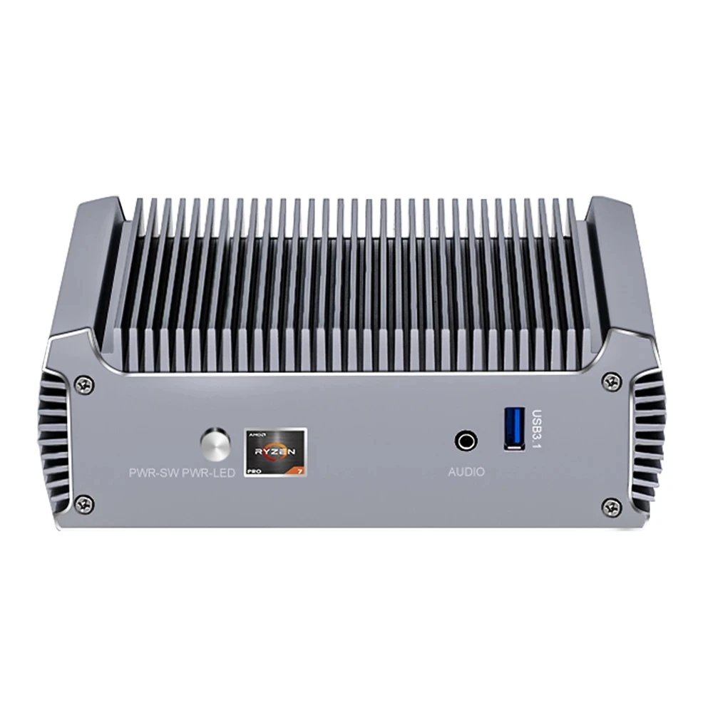 Imagem -03 - Topton-fanless Fanless Amd Mini pc Ryzen 7730u Core 16 Threads Lanes Windows 11 Gaming Computer 2x4k Barebone Router Wifi6