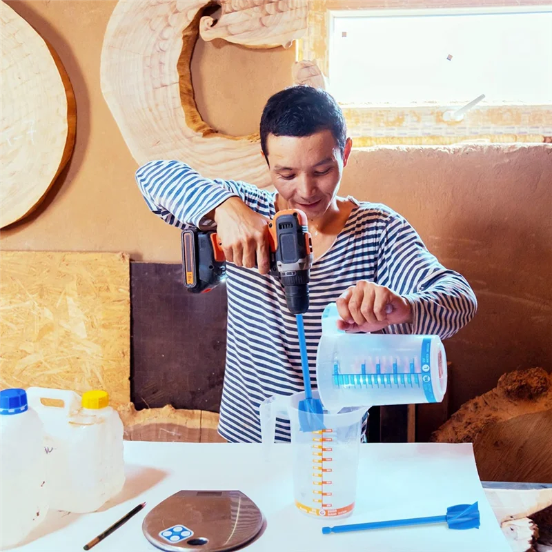 2er Pack Harz mischer paddel, Epoxid mischer aufsatz für Bohrer, wieder verwendbarer Farb mischer, für Epoxidharz, Keramik glasur, Silikon