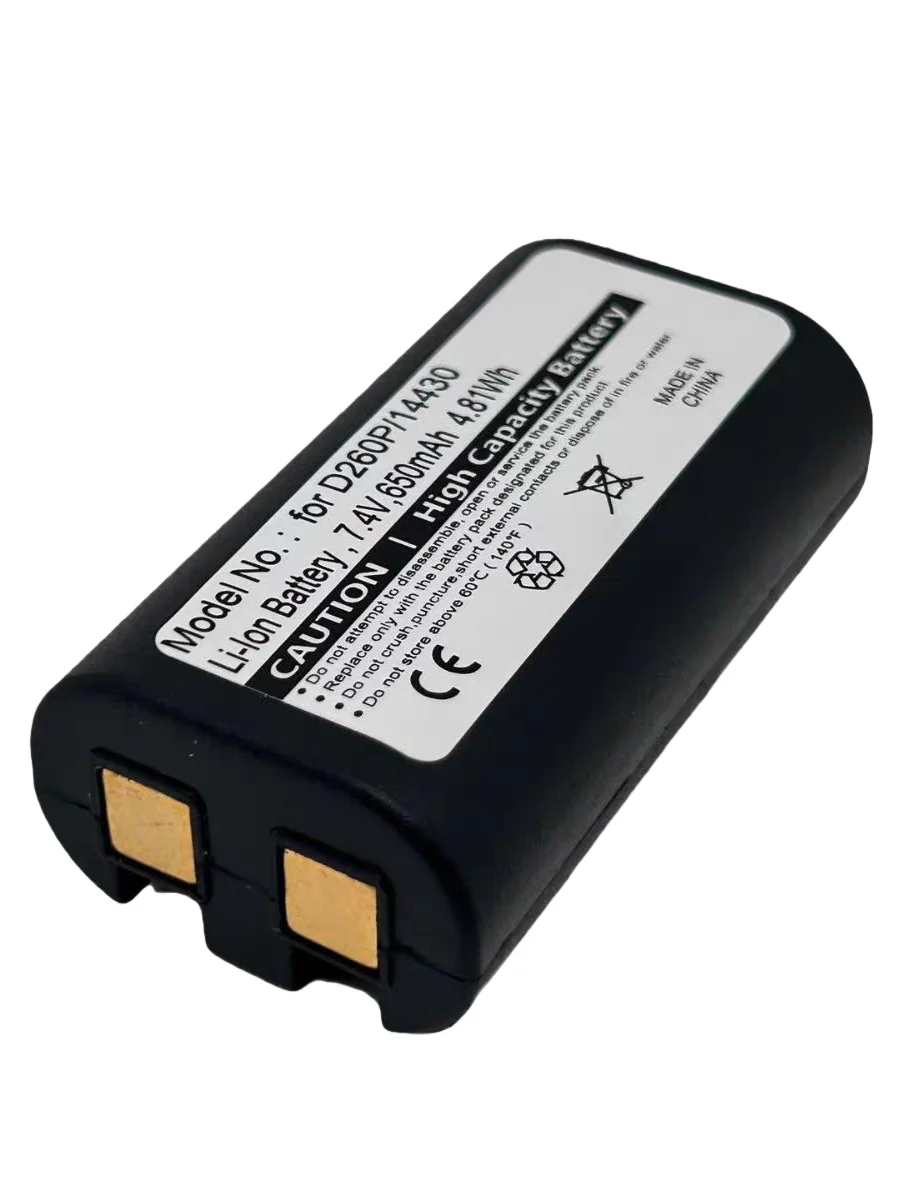 Battery suitable for battery for Dymo Labelmanager 260, 280, 14430, 1758458, S0895880, S0915380, W003688, 3M PL200 7.4 V650mah