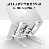 ABSPlastic Foldable Adjustable Notebook Tablet Holder Laptop Stand Foldable Computer Desk Portable Notebook Bracket Support Base