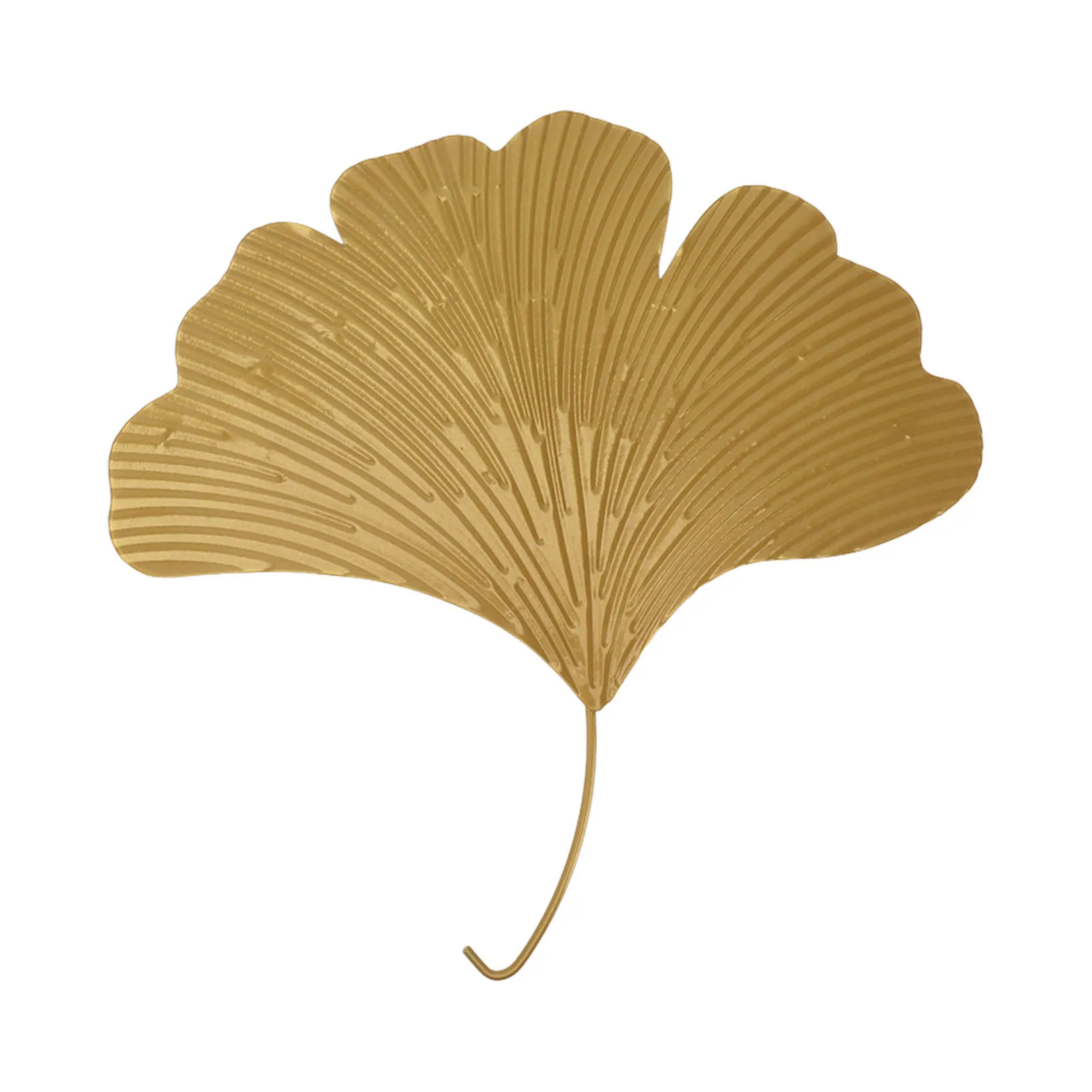 Large Gold Ginkgo Hanging Decoration Modern Elegant Fadeless Iron Metal Biloba Leaf Wall Art For Living Room Bedroom Dining