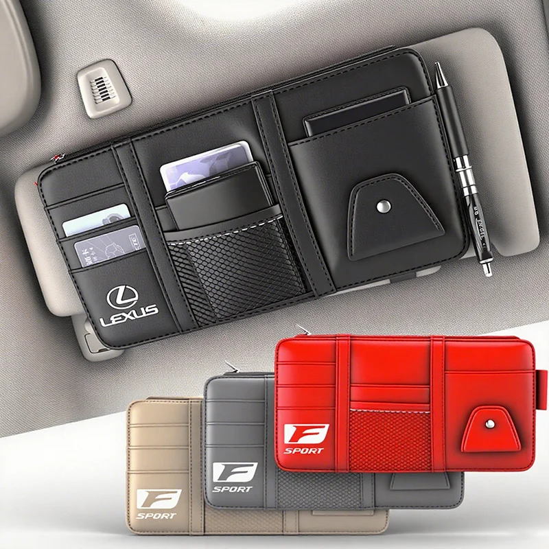 

Car Sticker Car Sun Visor Storage Card Bag Glasses Clip Phone Holder For Lexus F SPORT ES RX NX LS UX LM LX GX LC RZ IS CT GS RC