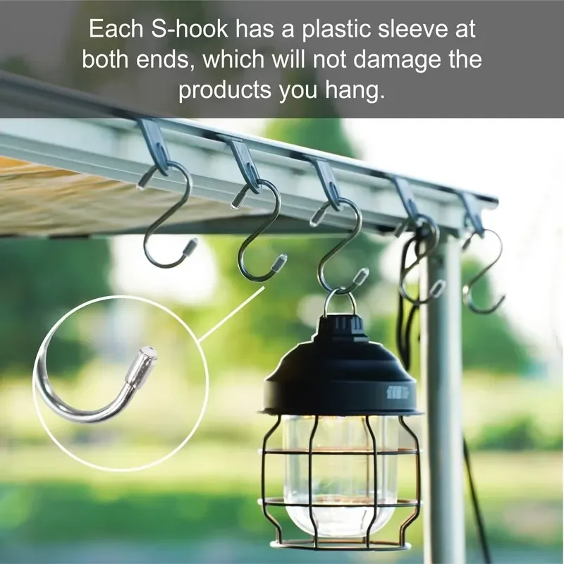 S Shade Hook Set for Trailer RV Motorhome Camping Exterior Accessories Awning S Hook Stainless Steel for Hanging view 5
