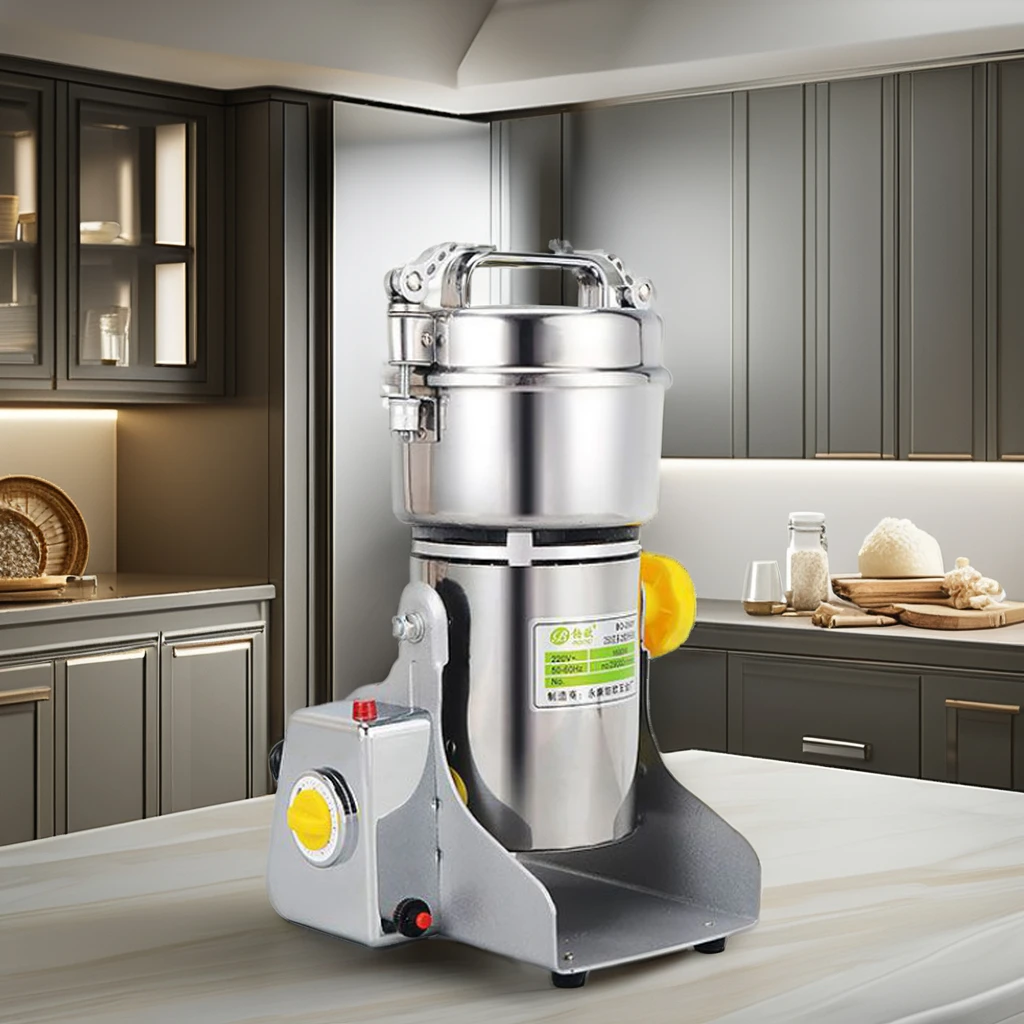 

【Hot】400g Electric Spice Small Business Grain Flour Mill Powder Cereals Grinder Machine for Home Use