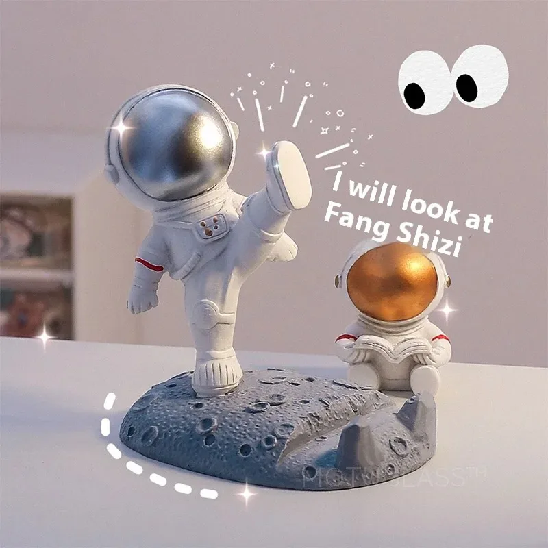 

Astronaut Phone Holder Cute Space Design Desktop Stand Universal Mobile Stand for Living Room Office Table Decoration