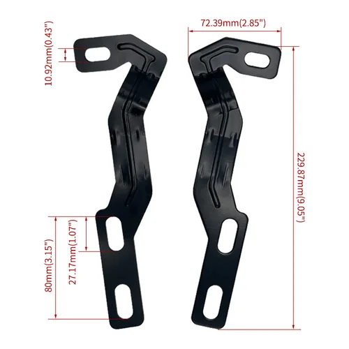 Imagen 2 del producto Soporte de montaje de luz LED con bisagra de capó para Toyota Tacoma 2016-2021, soportes de montaje de luz de trabajo para capó todoterreno de tercera generación