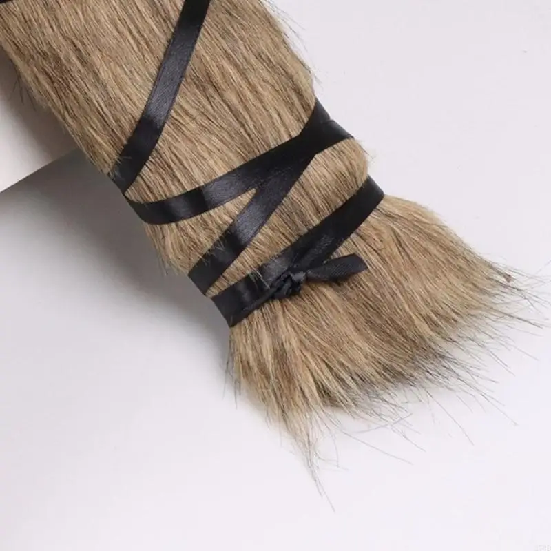 270d Medieval Furry Leather Leg Warter Com Ajuste Ajustável Acessórios Cosplay Halloween Halloween para homens Mulheres