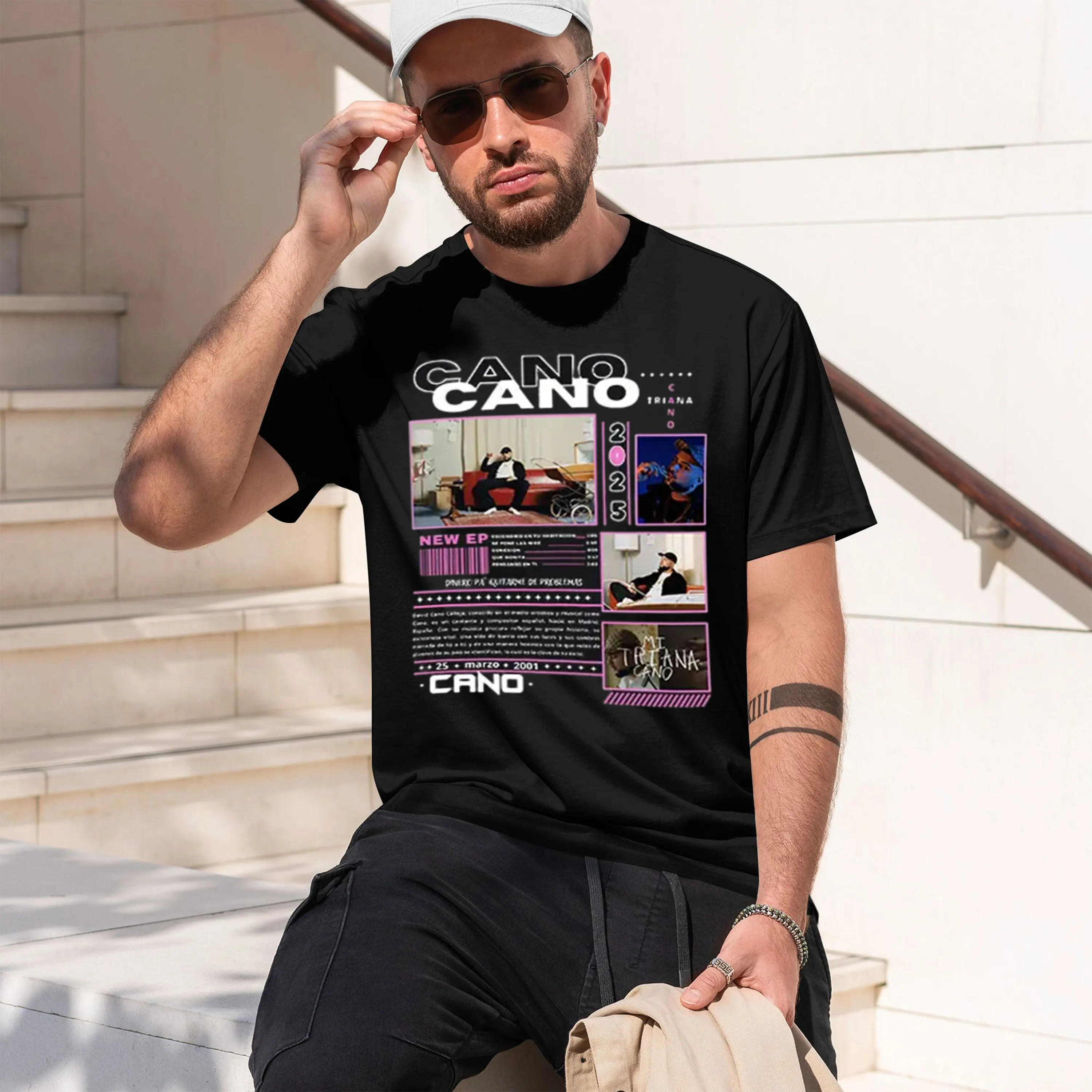 Rapper Cano Triana Tour Graphic T shirt Men's Hip Hop punk Short sleeve T-shirt d Unisex T Shirts streetwear 2026 New Model