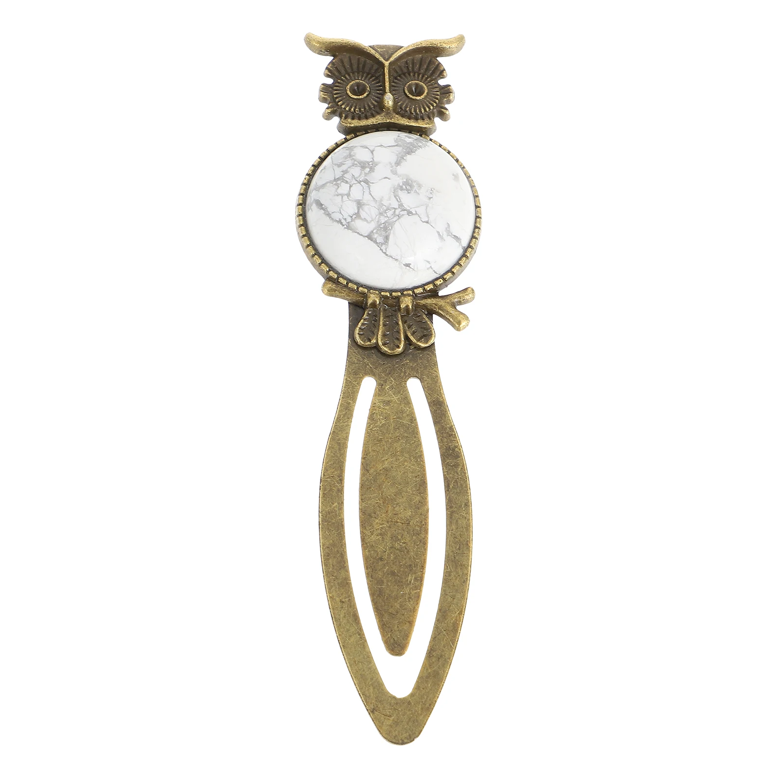 

Owl Bookmark Bookmarks Natural Metal Book Mark Stone Metal Page Marker Student Supply Zinc Alloy Craft Study Tool