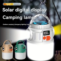Solar dual light source outdoor camping light, emergency outdoor LED light, camping light digital display