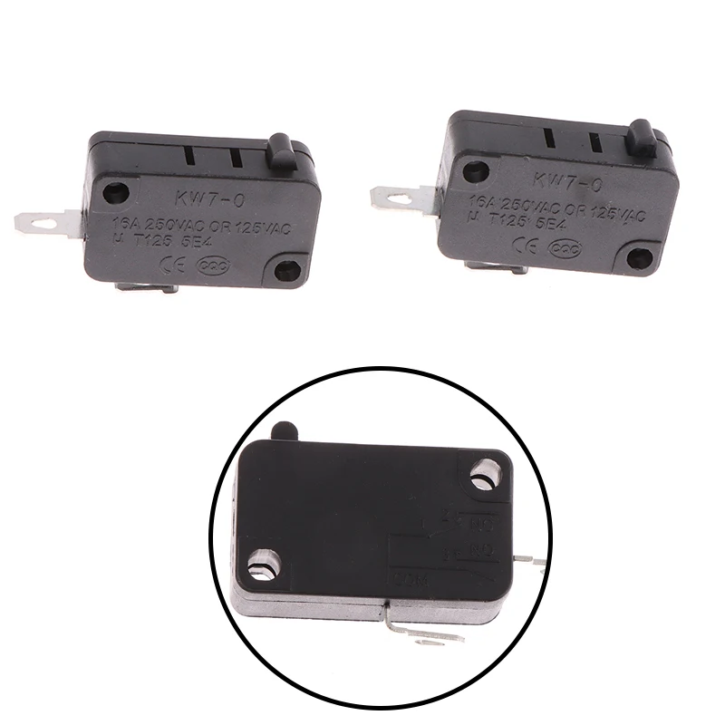 2 szt. Zamiennik mikroprzełącznik krańcowy automatyczny Reset KW7-0-A AC125V/250V 16A srebrny kontakt ogranicznik bojler