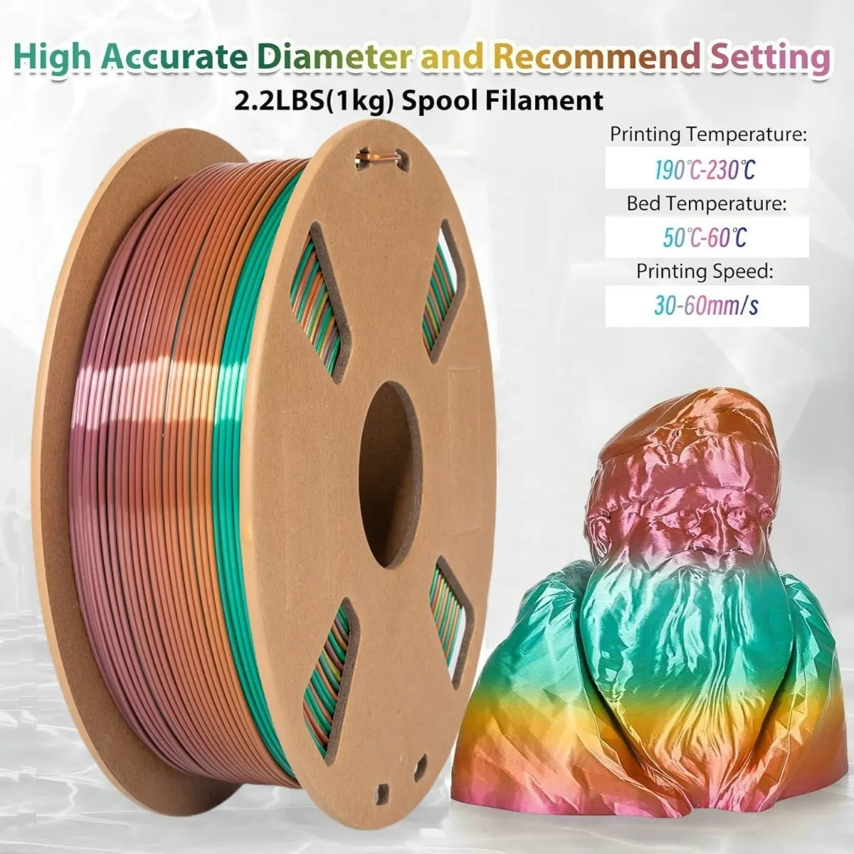 

1 шт., расходные материалы для 3D-принтера, 1,75 мм