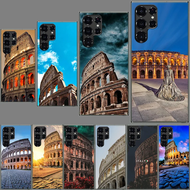 Colosseum Rome Italy Clear Case for Samsung Galaxy S24 S22 Ultra S23 S21 S20 FE Capa Phone Cover S10 S9 S8 Plus S10E Shell Coque