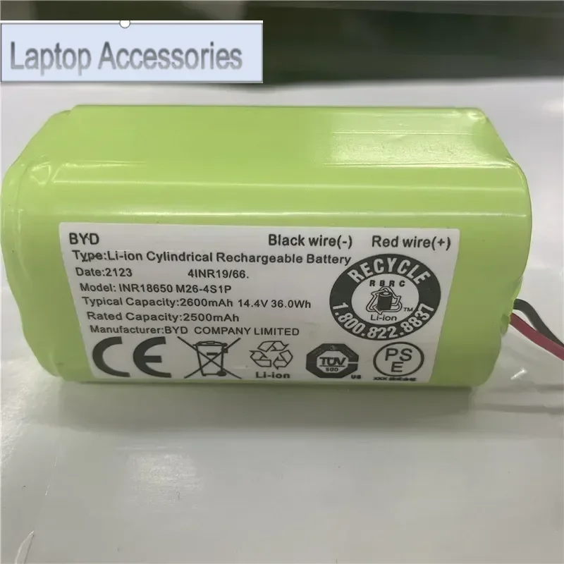 CHJ  100% Original for INR18650 M26-4S1P battery 2600mAh High capacity for Cleaning robot battery BYD COMPANY LIMITED