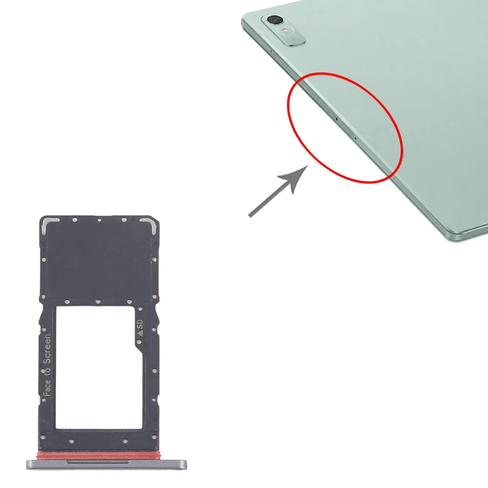 TB330 SIM Card Tray For Lenovo Tab M11 / K11 TB330FU TB330XU 4G Version SIM+Micro SD Card Tray / WIFI Version Micro SD Card Tray view 6