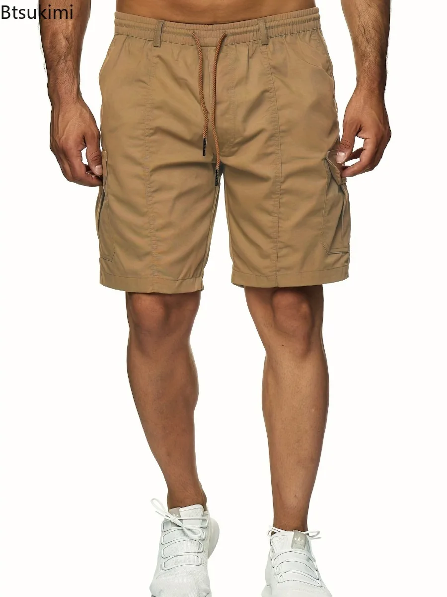 2025 Men's New Outdoor Casual Tactical Work Clothes Shorts Summer Multi Pocket Casual Training Pants Male Jogging Hiking Shorts