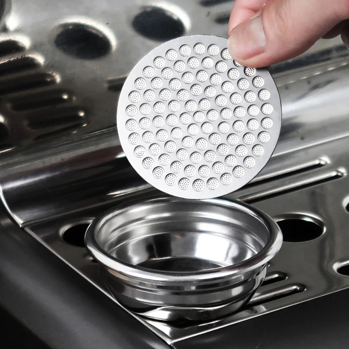 51 / 53 / 58mm Espresso Puck Screen, Reusable Mesh Coffee Filter, Thickness Puck Screen Stainless Steel Lower Shower Screen