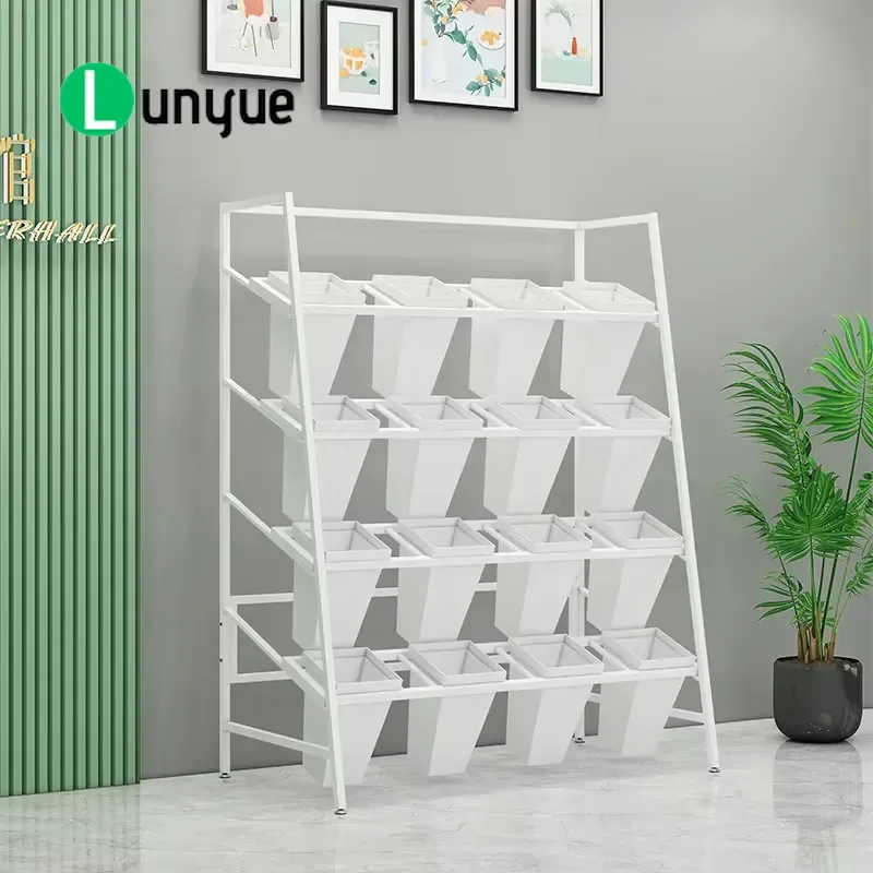 Iron Trapezoidal Multi Layer Flower Display Stand Plant Pot Storage Rack Bucket Holder for Home Garden Balcony Decor Sturdy