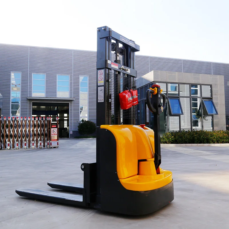 1ton 2 ton 1.6M 2M2.5M Semi Electric Pallet Stacker Semi-automatic Manual Forklift Manufacturer