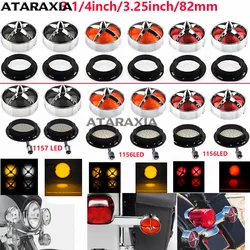82mm 1156 1157 LED Rear Front Turn Signal Light Cover Indicator Lens Screw-in BRIGHTLEDS For Harley Softail Road Glide Road Kin