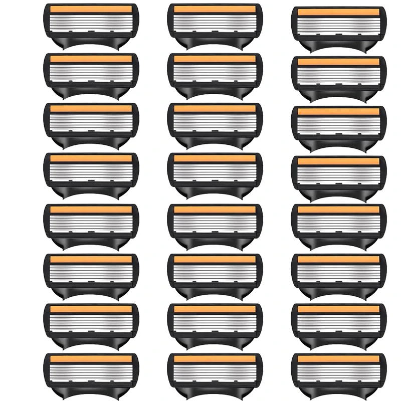 6-layer Blades Replacement Shaver Head Cassette Shaving Razor Blade Replacement Set Factory Direct Sales Men Manual Safety Razor