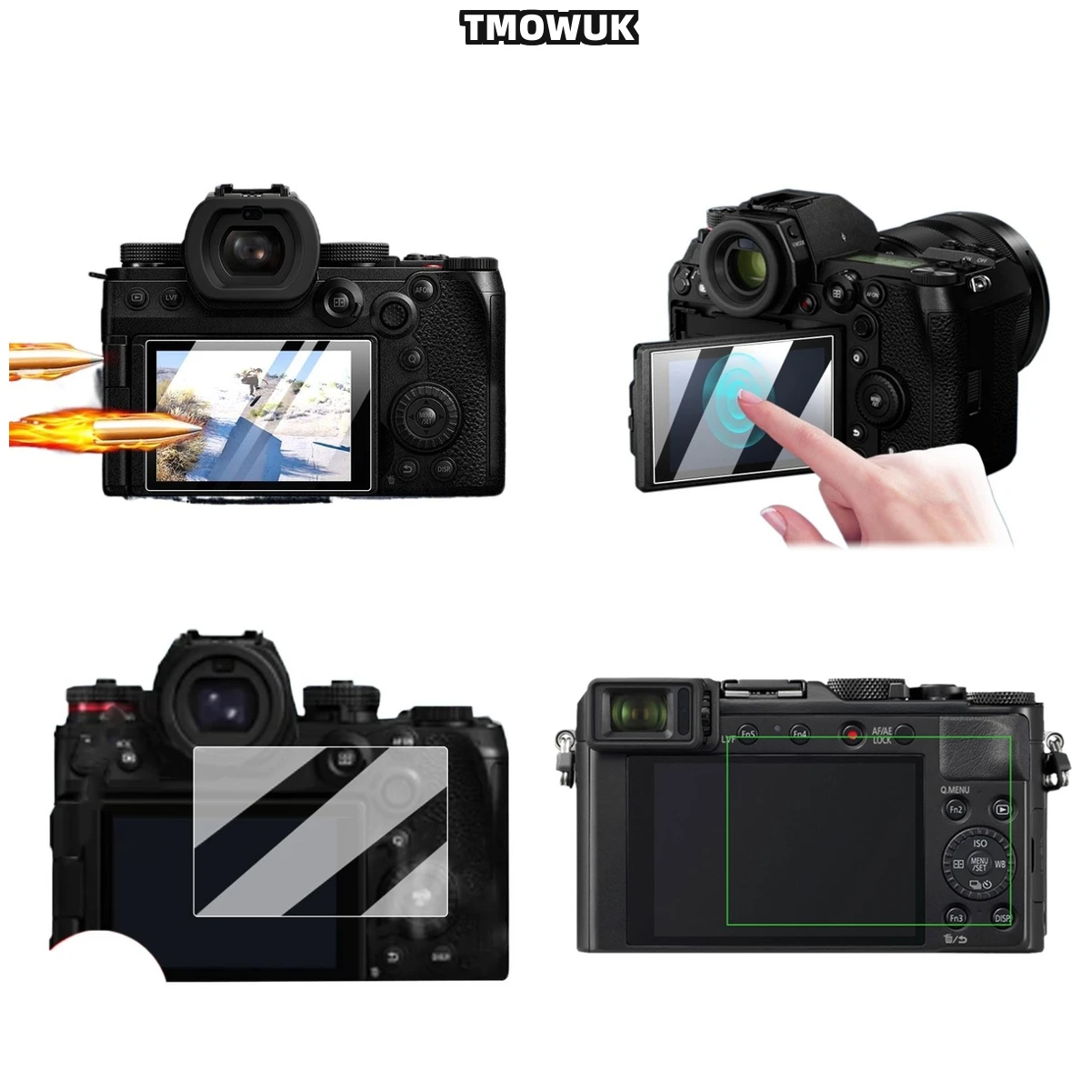 

For Panasonic S1 9H Hardness HD Clear Anti-Scratch Tempered Glass LCD Screen Protector Camera Display Film