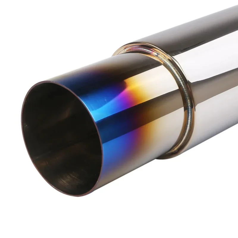 

High Quality Stainless Steel Straight Rear Exhaust Muffler 51-89mm Inlet Universal For Cars