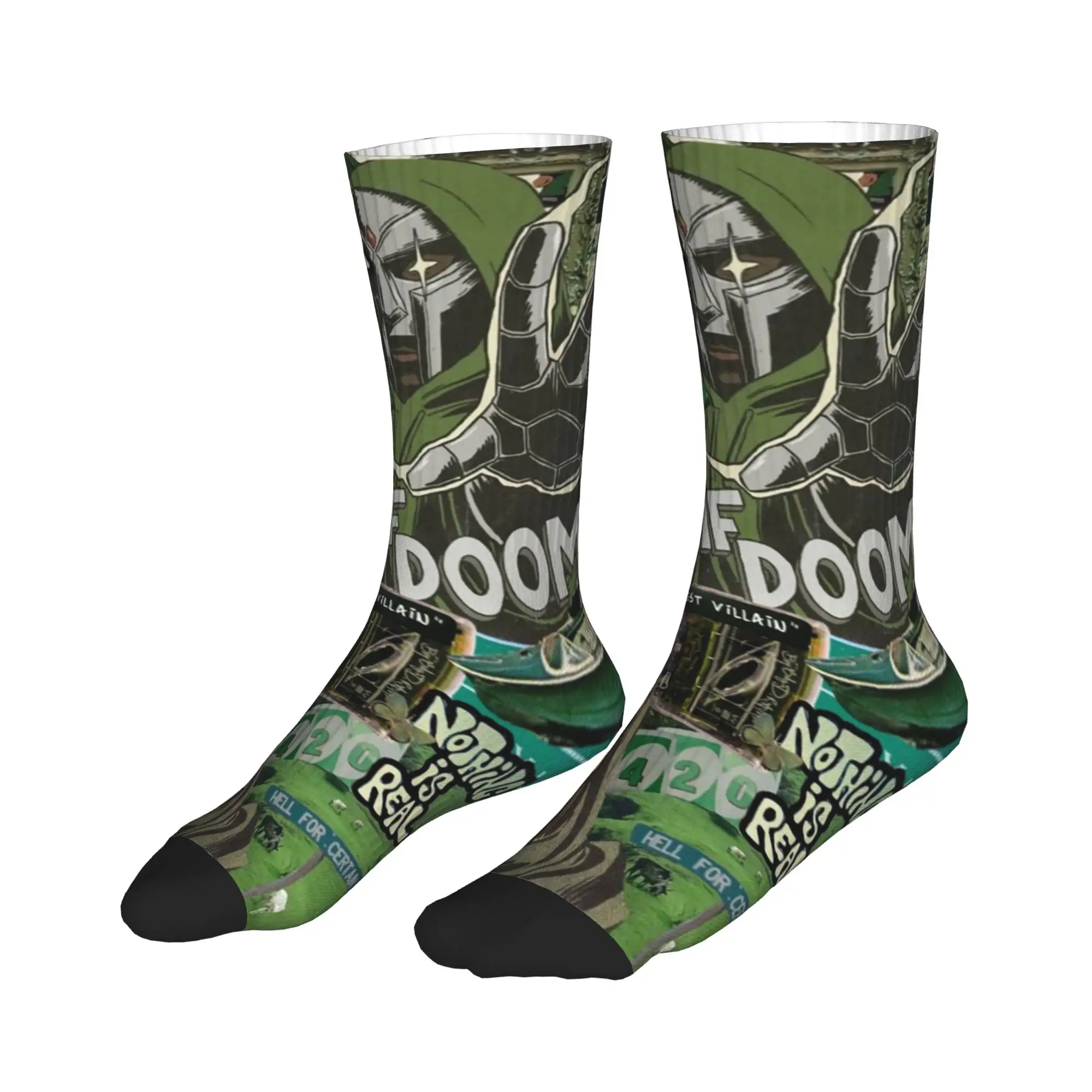 All Seasons Stockings American Rapper MF Doom Mad Villain Music Artist Sport Socks Casual Middle Tube Socks for Men Women