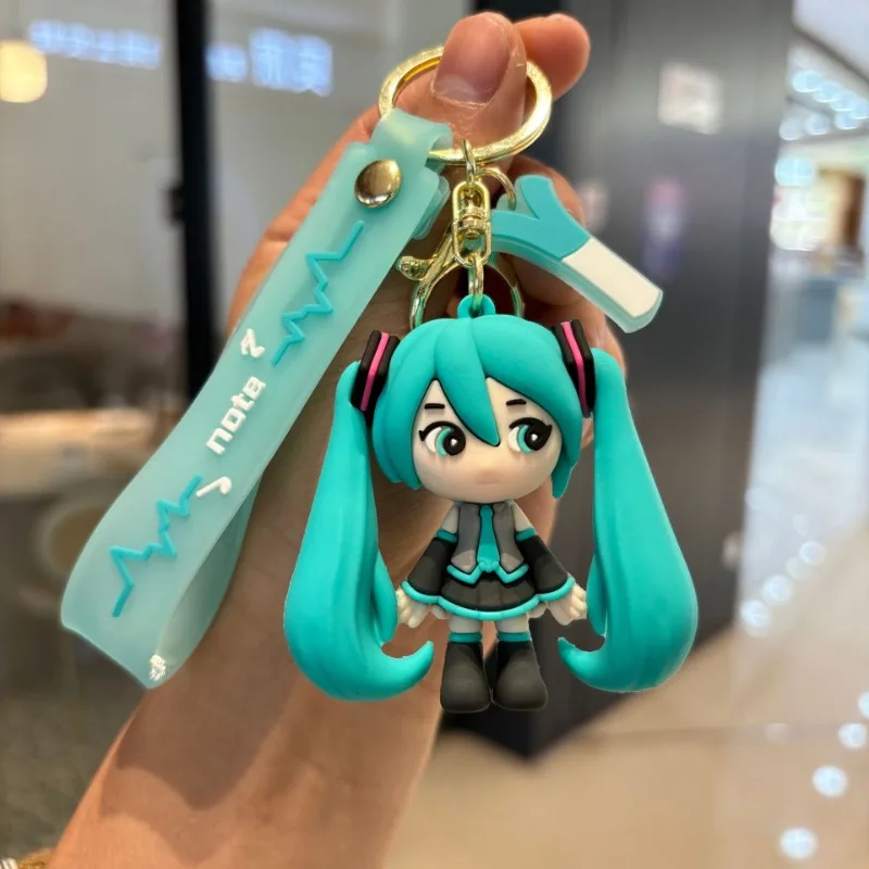 Cartoon Hatsune Miku Keychain Hatsune Hatsune doll pendant car bag Keychain cute little gift cute keychain