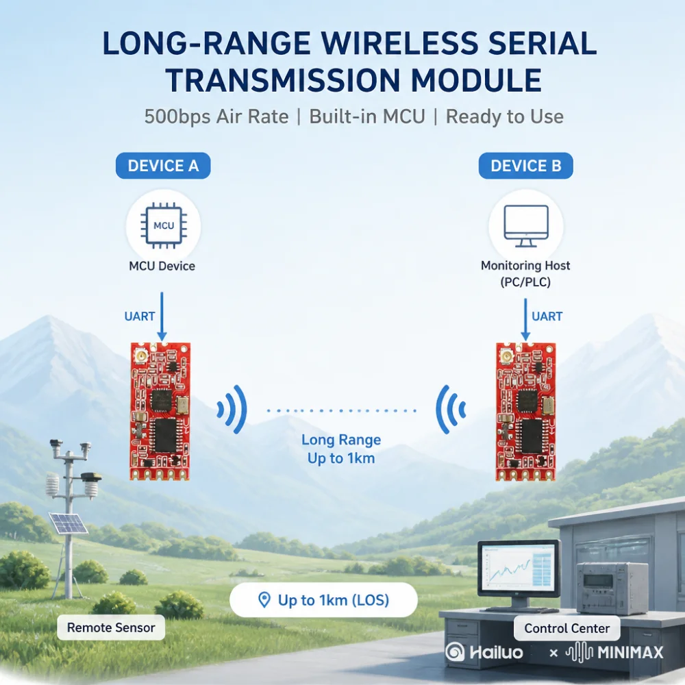 

HC-12 SI4438 Long-Range 433-484MHz Wireless Microcontroller Serial Data Bluetooth Module 1000M To Distance