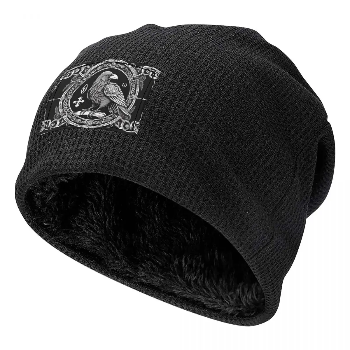 Yggdrasil Raven Men Women Adult Beanies Caps Fleece-Lined Bonnet Hat Warm Fashion Autumn Winter Outdoor Skullies Hats