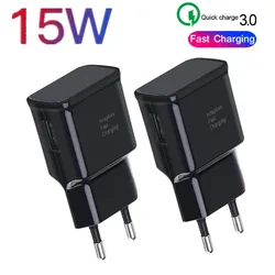 15W USB Fast Charging 9V1.67A Travel Charger USB Power Adapter For  Samsung  Galaxy S10 S8 S9 s20 Note 10 20 Plus