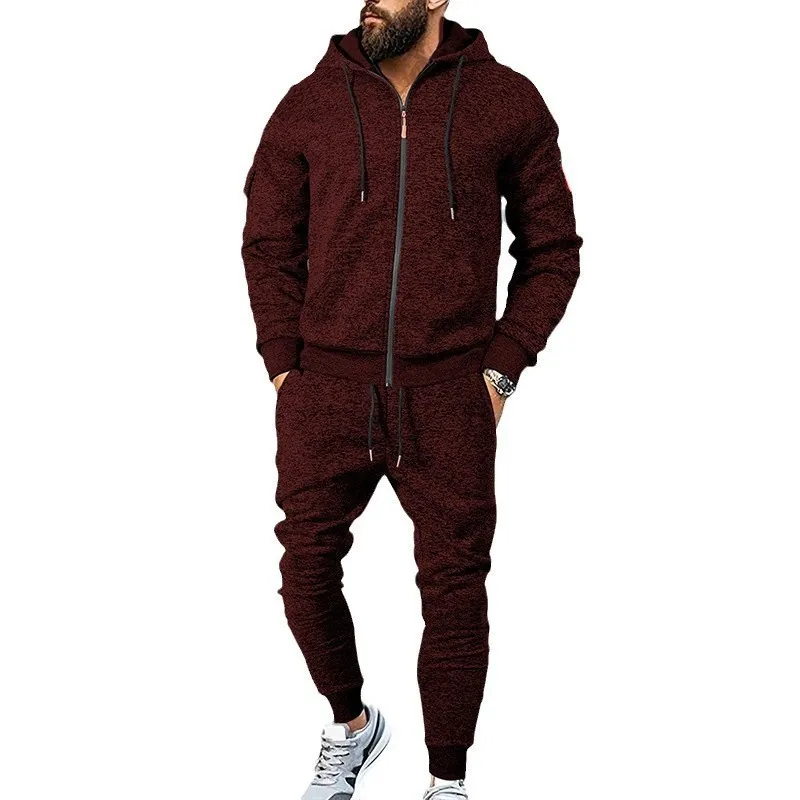 Men's Ionic Fleece-Lined Hoodie Tracksuit Full-Zip Jacket Jogger Pants Multi-Color