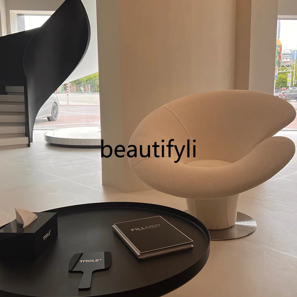 Special-shaped glass fiber reinforced plastic calla lily flower chair light luxury leisure petal Ganoderma lucidum single chair