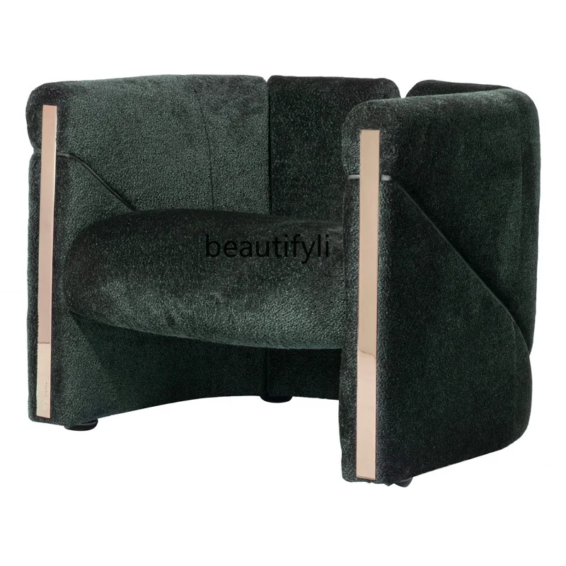 

New Couch Italian Light Luxury Single-Seat Sofa Chair Couch Living Room Balcony Leisure Chair Designer Backrest Chair